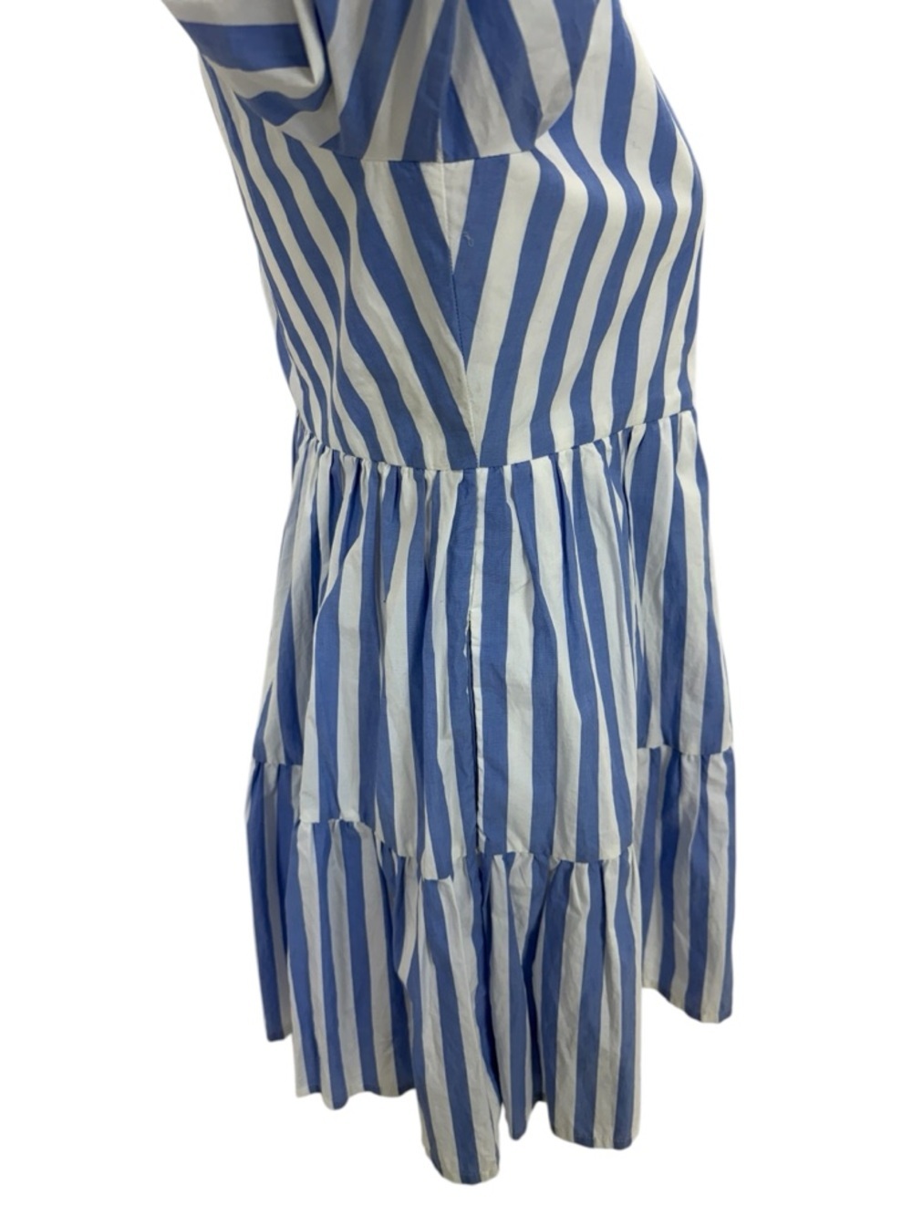 J. Crew Tiered Striped Dress XS Blue/White - Picture 5 of 16